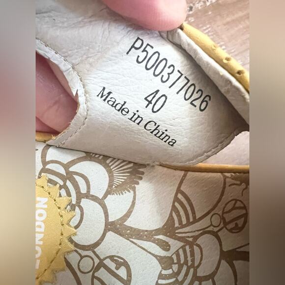 Fly London Ylva Platform Wedge Sandals Leather Yellow chunky heel comfy 40 9/9.5 - Picture 5 of 9